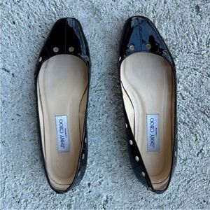 Jimmy Choo Black Patent Leather ballet flats
